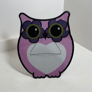 Metal owl shaped earring organizer display holder cute purple color